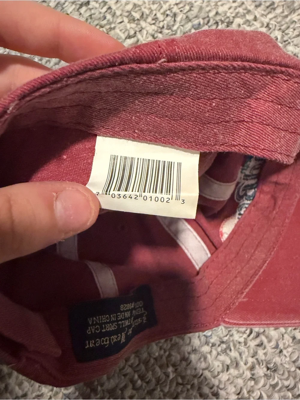 Women's Washed Maroon Baseball Cap